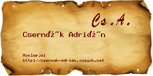 Csernák Adrián névjegykártya
