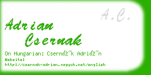 adrian csernak business card